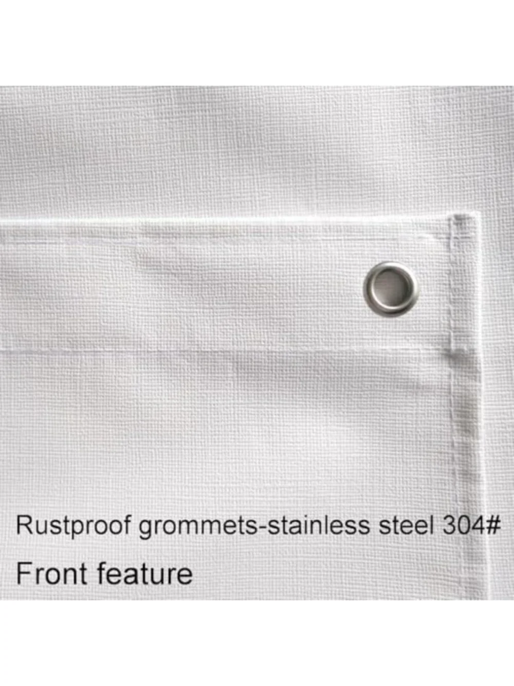 Flame Retardant Mesh Shower Curtain, 15G Vinyl Bathroom Decor 66x72 Inches